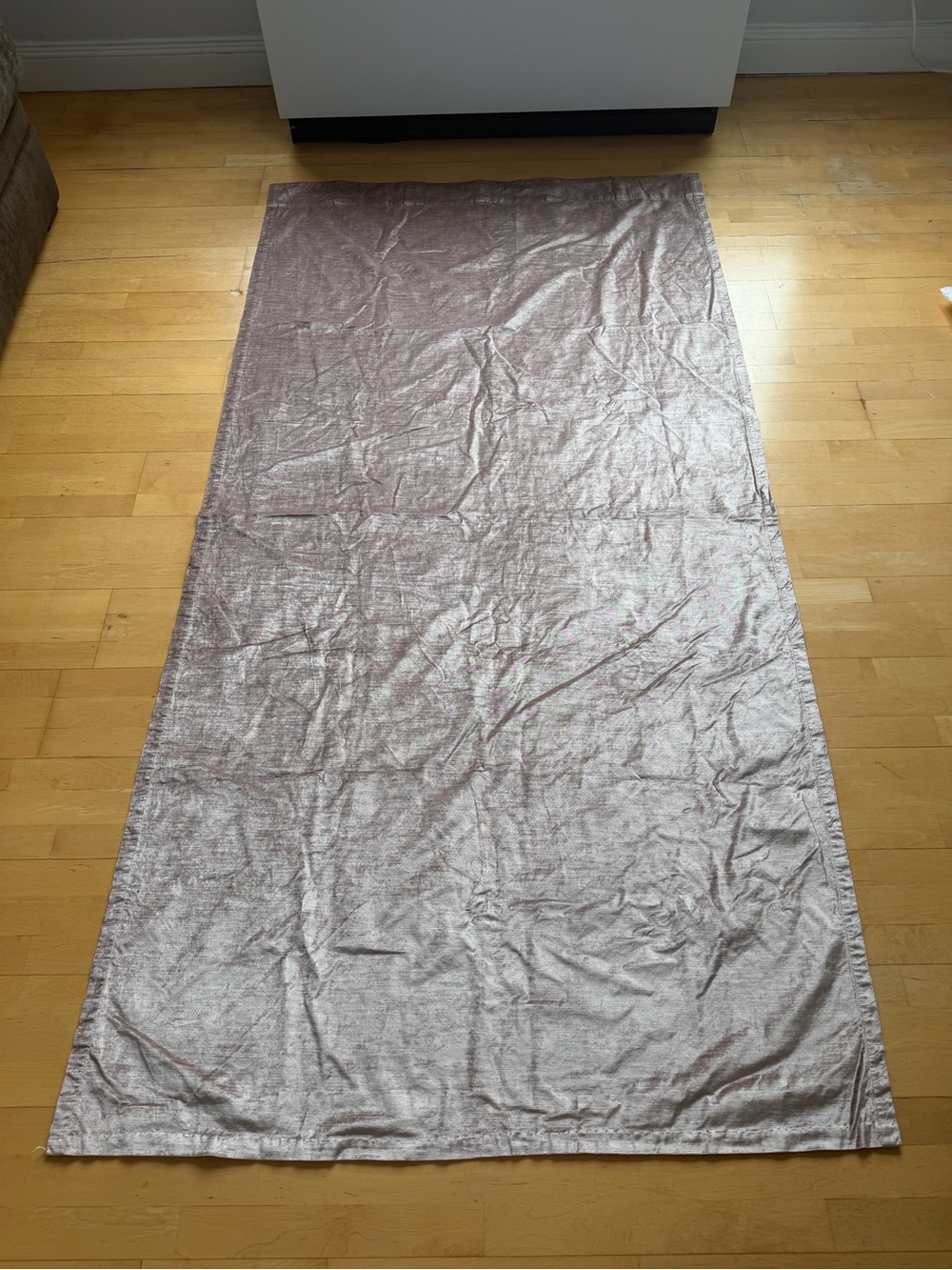 West Elm Velvet Drapery Panel - Blush Pink